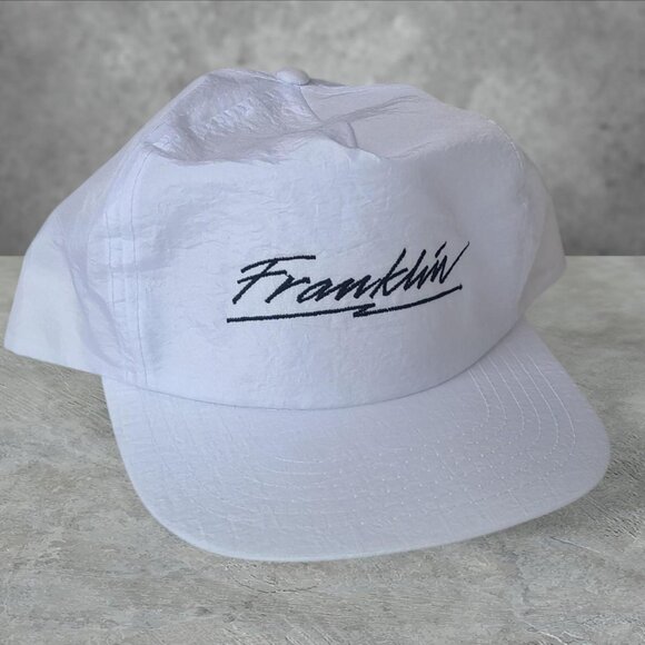 Vintage 90s 'Franklin' white snapback hat - Picture 1 of 3
